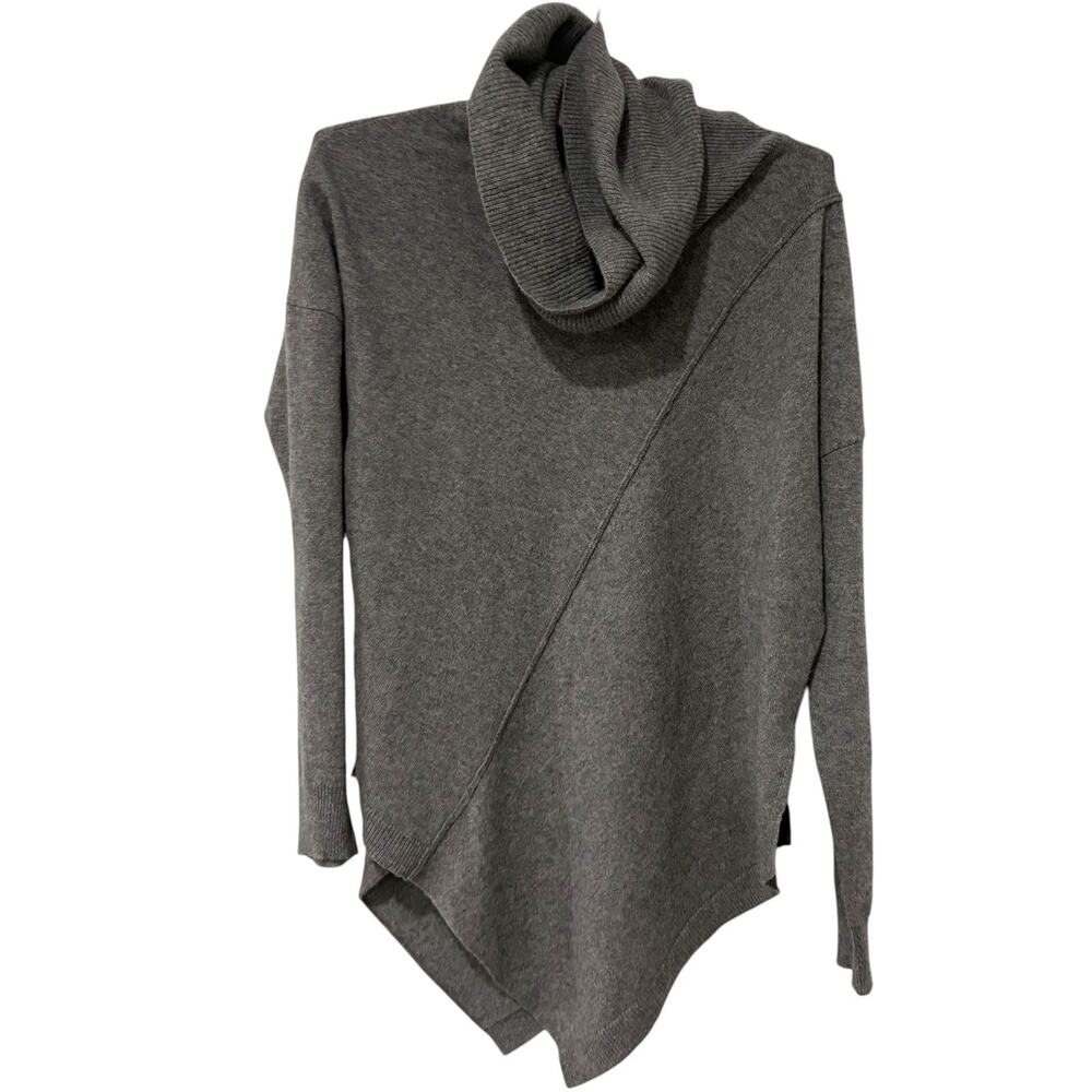 Knyt and Lynk | Sweater Cashmere Gray Cowl Neck Long Sleeve- Size Large